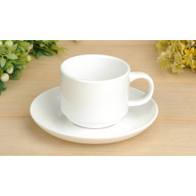 Haonai white 80/150/200ml coffee set porcelain coffee cup set with saucer porcelain coffee cup set with saucer wholesales